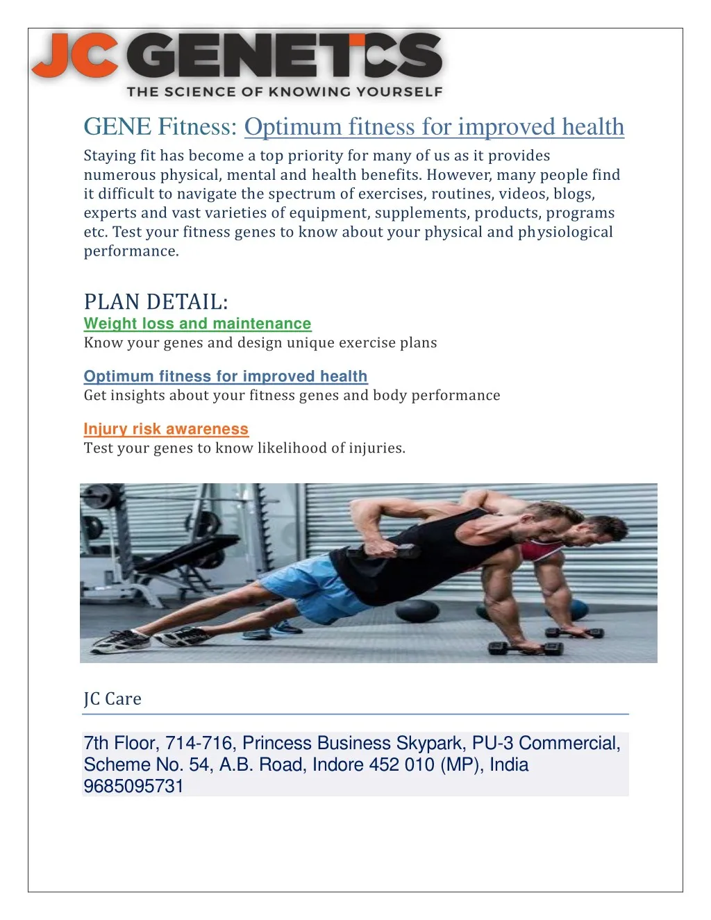 gene fitness optimum fitness for improved health