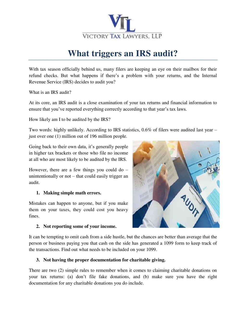 what triggers an irs audit