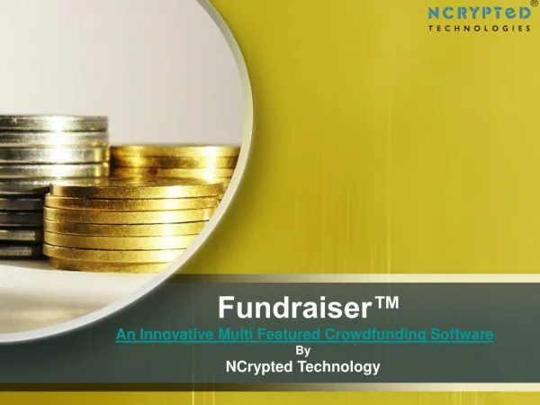 An Innovative Multi Featured Crowdfunding Software