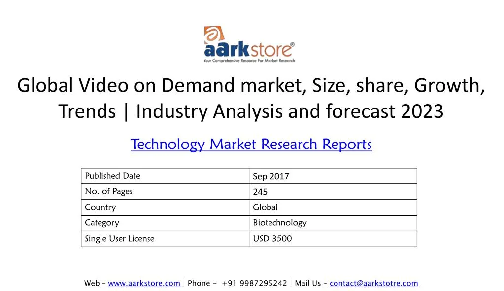 global video on demand market size share growth trends industry analysis and forecast 2023
