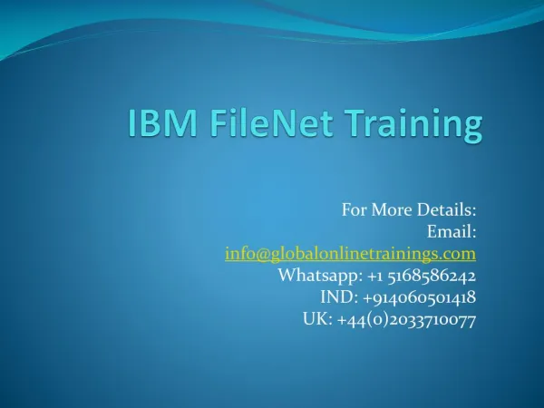 IBM FileNet Training | IBM FileNet admin and developer Online training