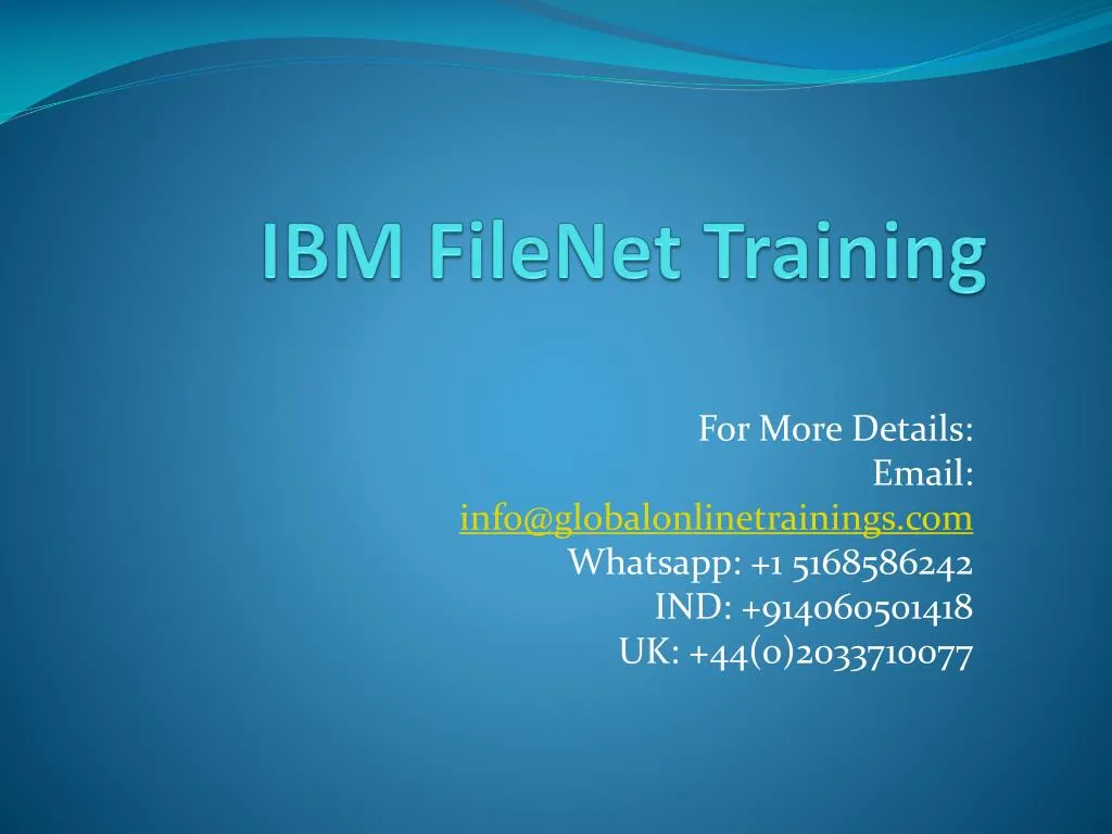 ibm filenet training