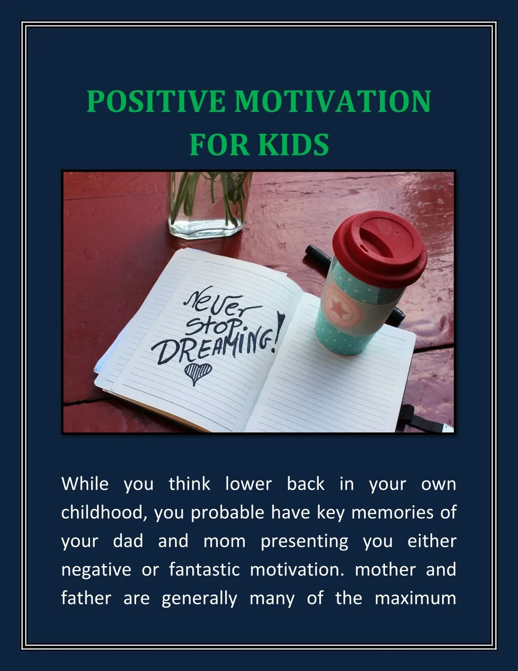 positive motivation for kids