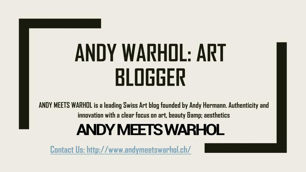 andy warhol art blogger