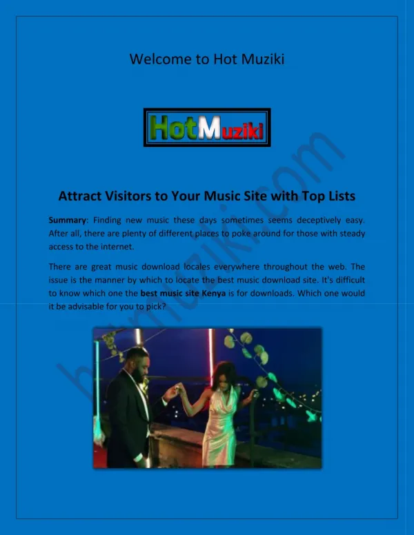 Music delivered daily in kenya, best music site tanzania hotmuziki