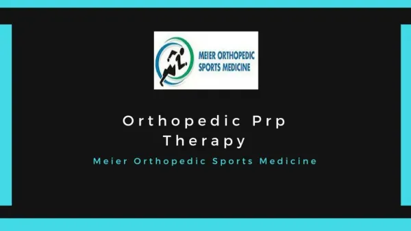 Orthopedic Prp Therapy