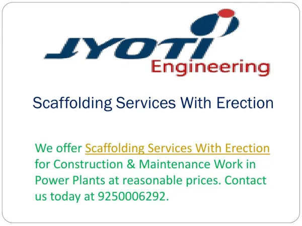 Scaffolding Services With Erection