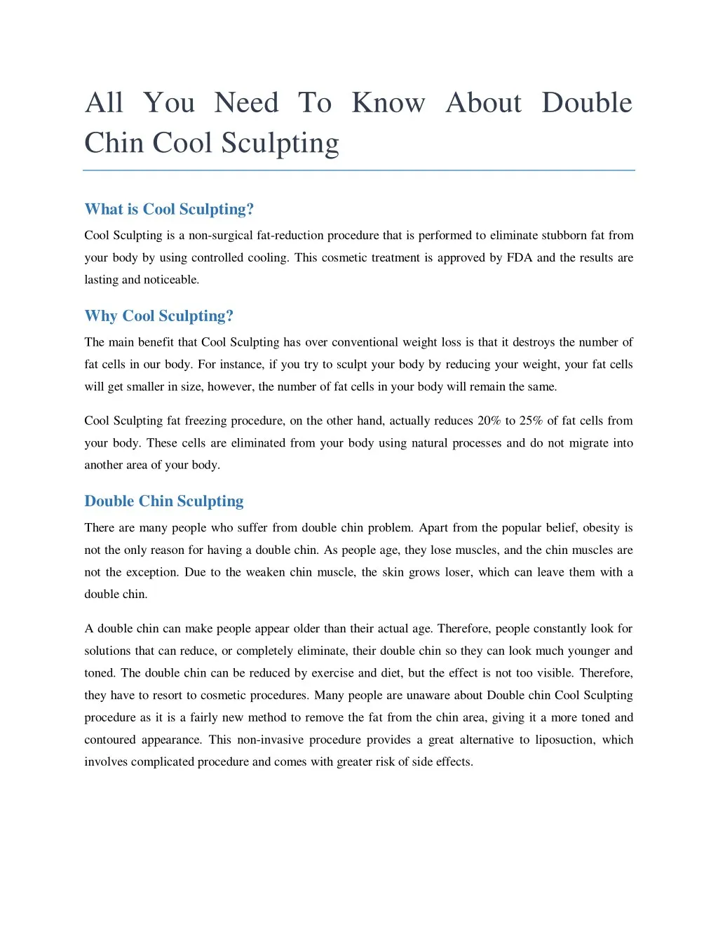 all you need to know about double chin cool