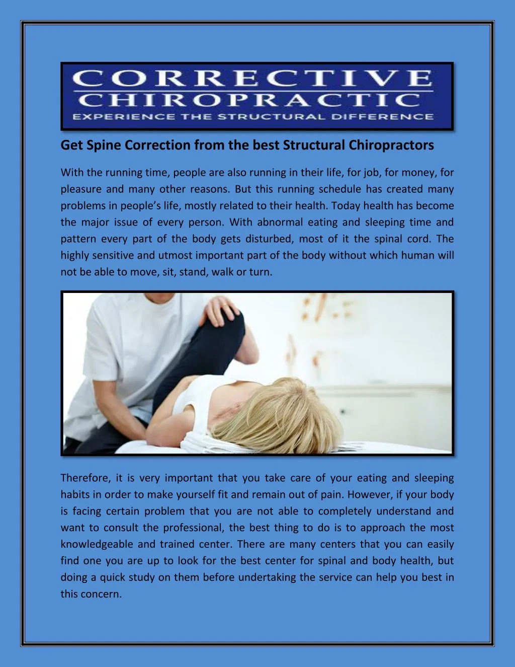 get spine correction from the best structural
