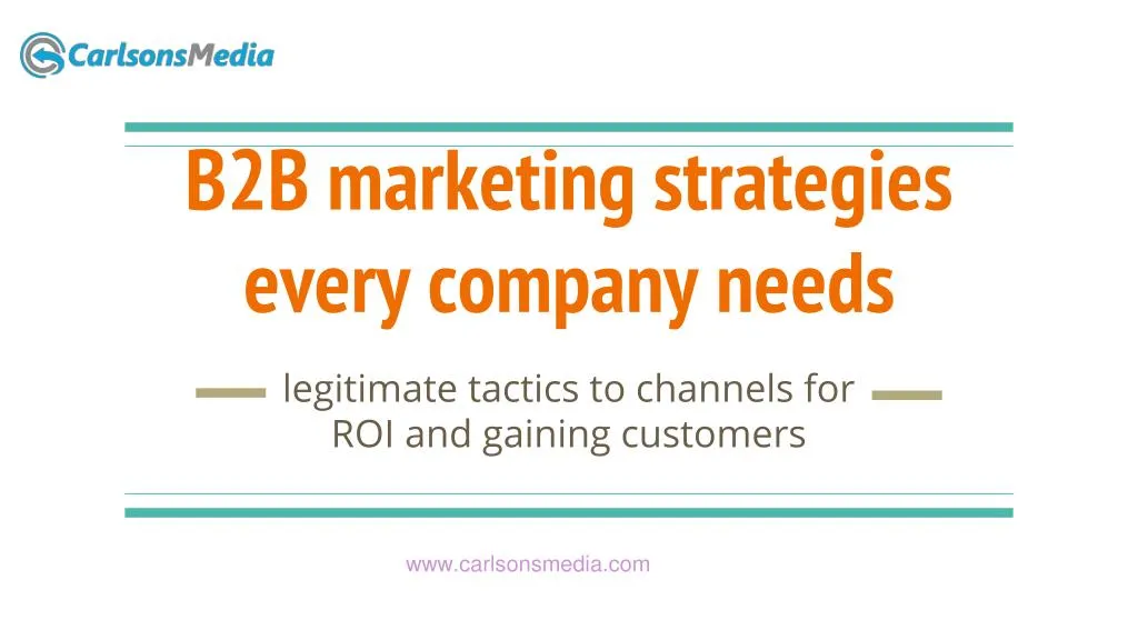 b2b marketing strategies every company needs