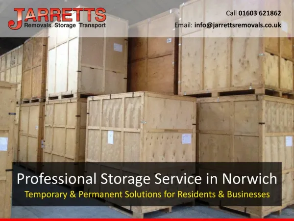 Professional Storage Service in Norwich