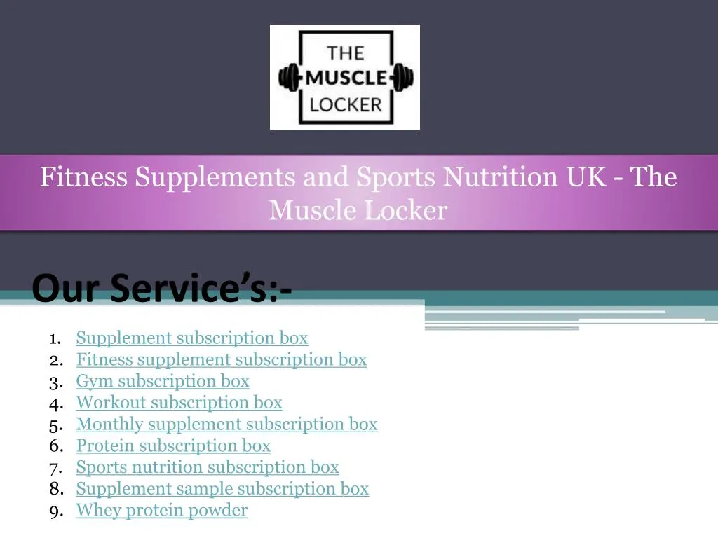 fitness supplements and sports nutrition