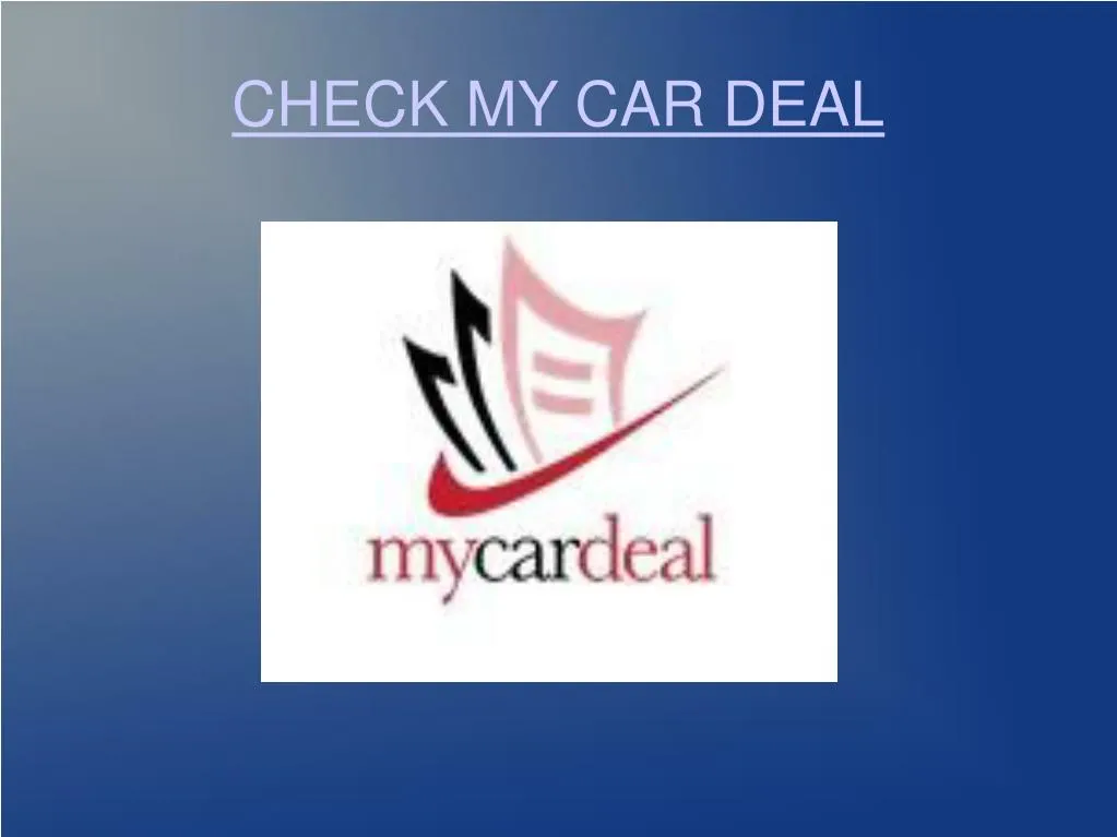 check my car deal