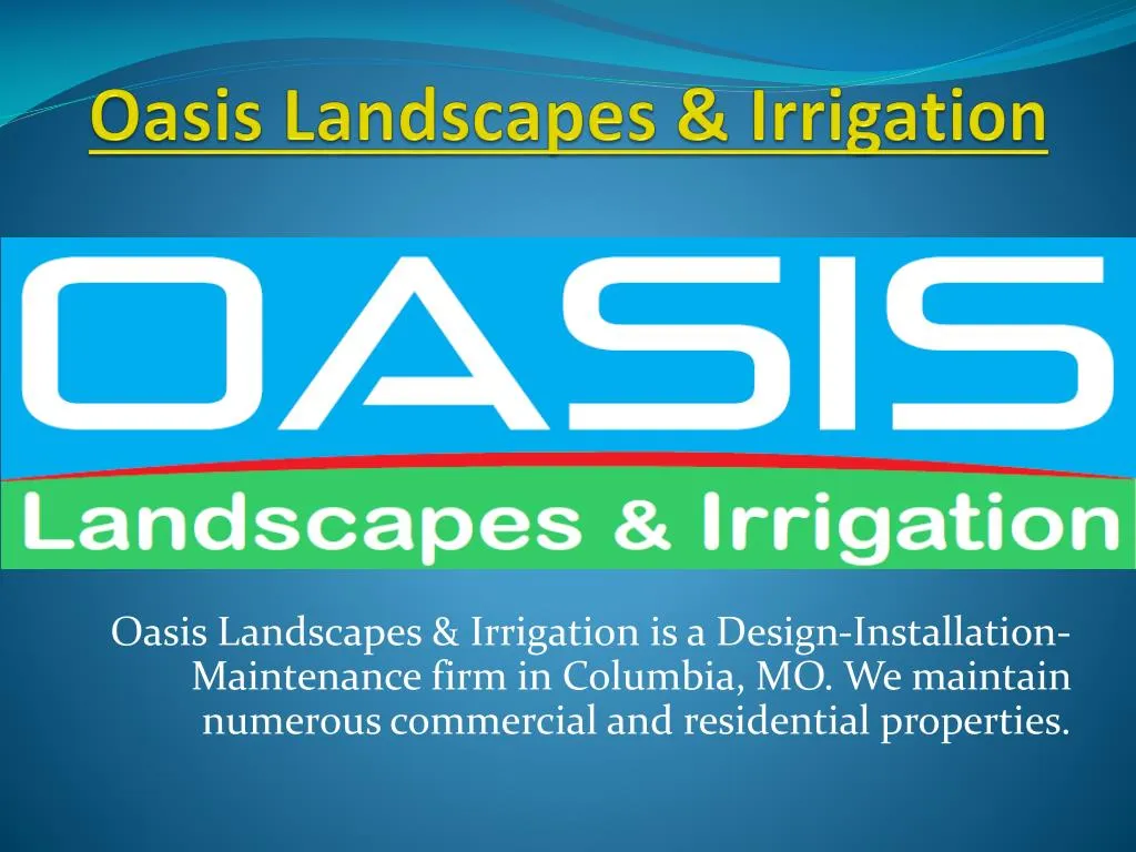 oasis landscapes irrigation