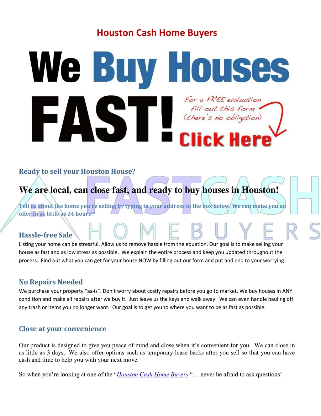 houston cash home buyers