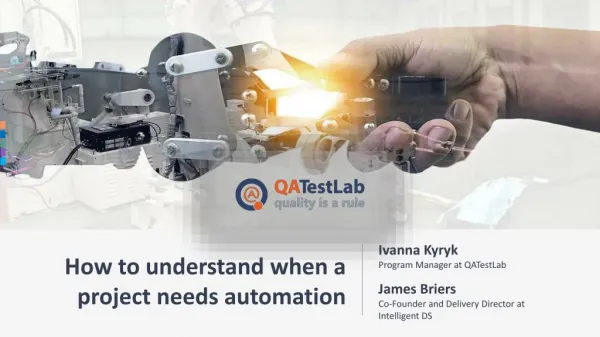 How to understand when a project needs automation