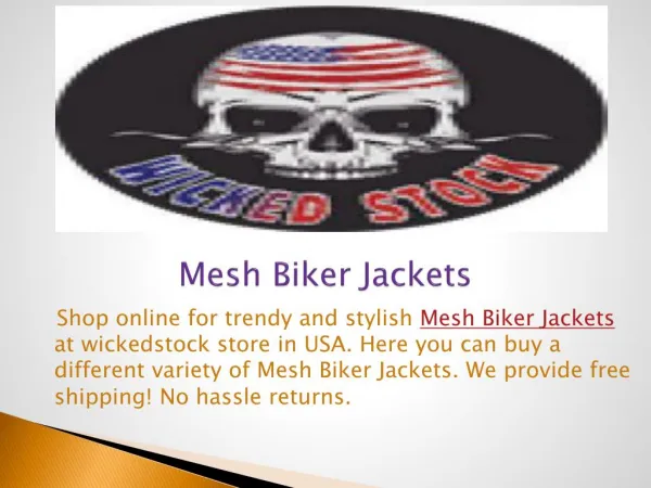 Mesh Biker Jackets