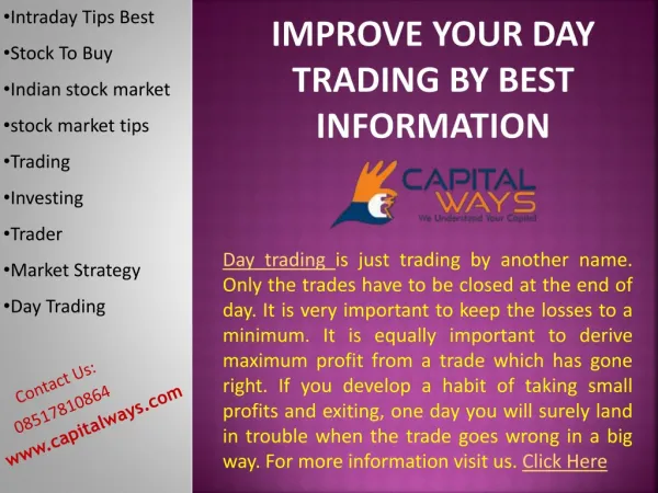 intraday tips best