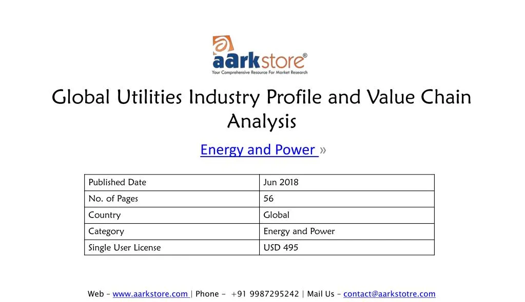 global utilities industry profile and value chain analysis