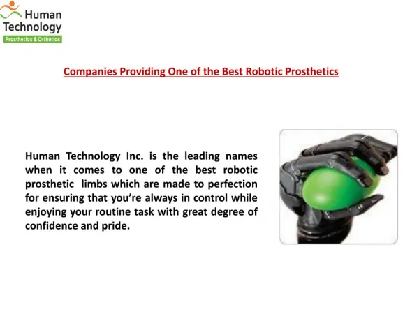 Best Quality Robotic Prosthetics