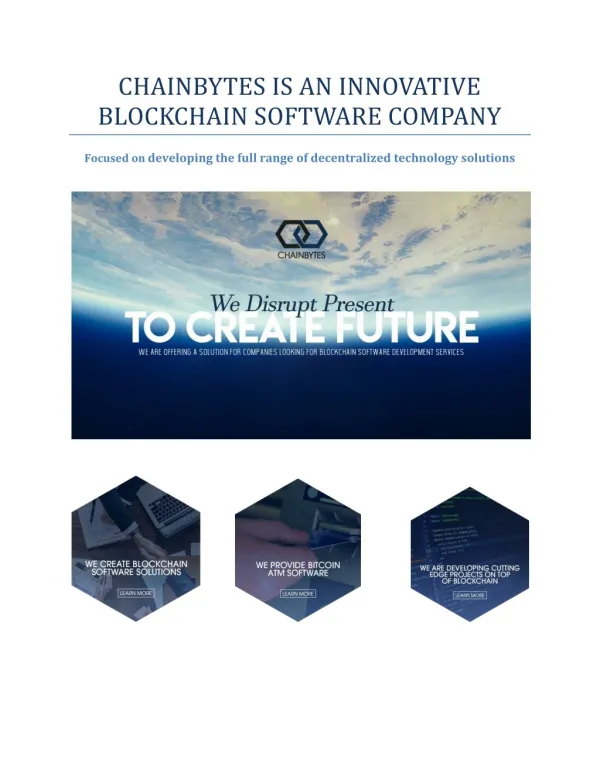Chain Bytes LLC | Bitcoin Wallet | Software Development for Blockchain