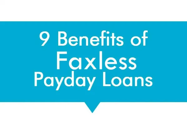Faxless Payday Loans Bad Credit - Meet Any Kind of Financial Problems Now
