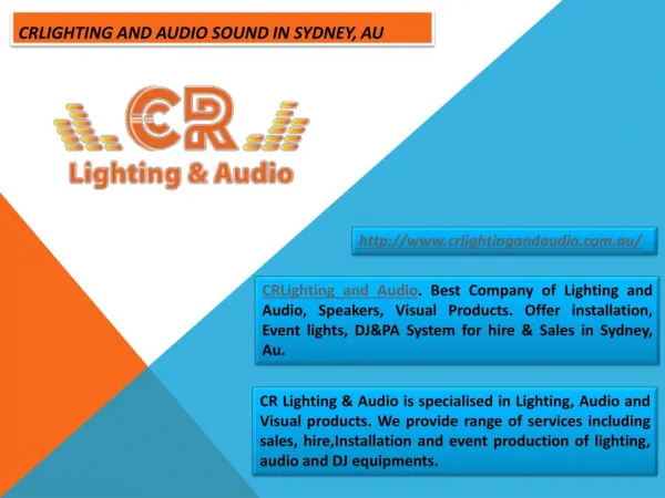 CRLighting and Audio