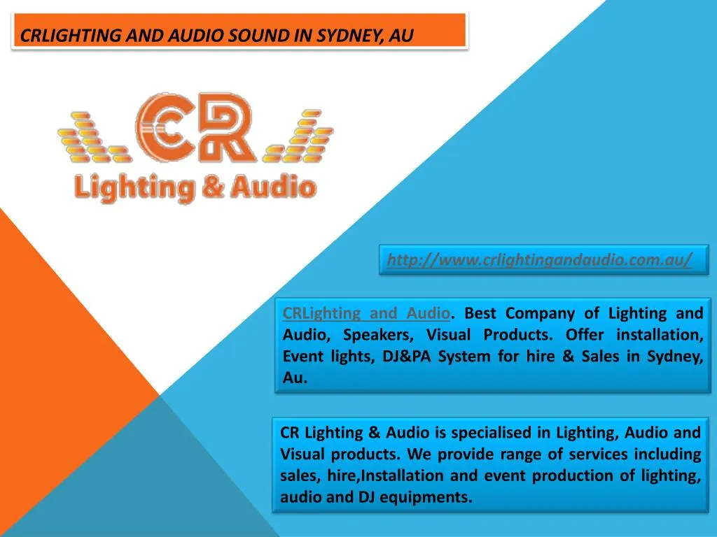 crlighting and audio sound in sydney au