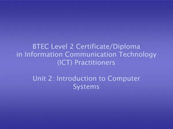 BTEC Level 2 Certificate