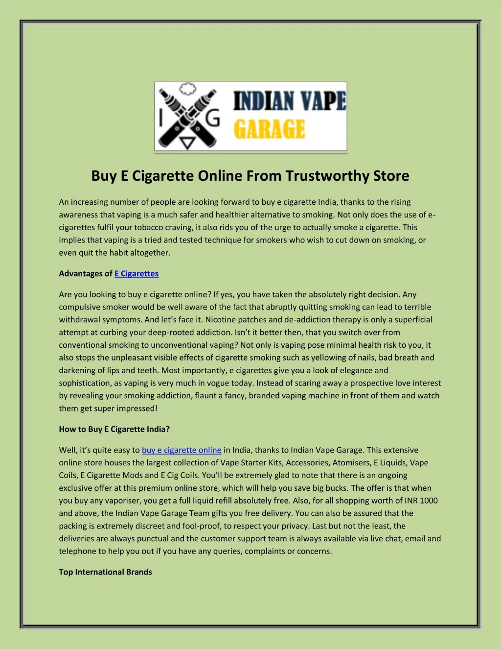 buy e cigarette online from trustworthy store