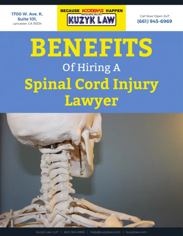 Benefits Of Hiring A Spinal Cord Injury Lawyer