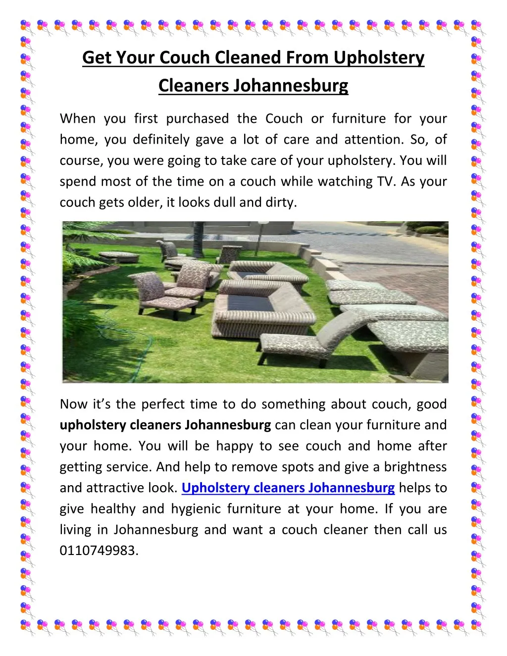 get your couch cleaned from upholstery cleaners