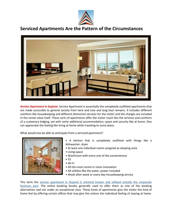 Serviced Apartments Are the Pattern of the Circumstances