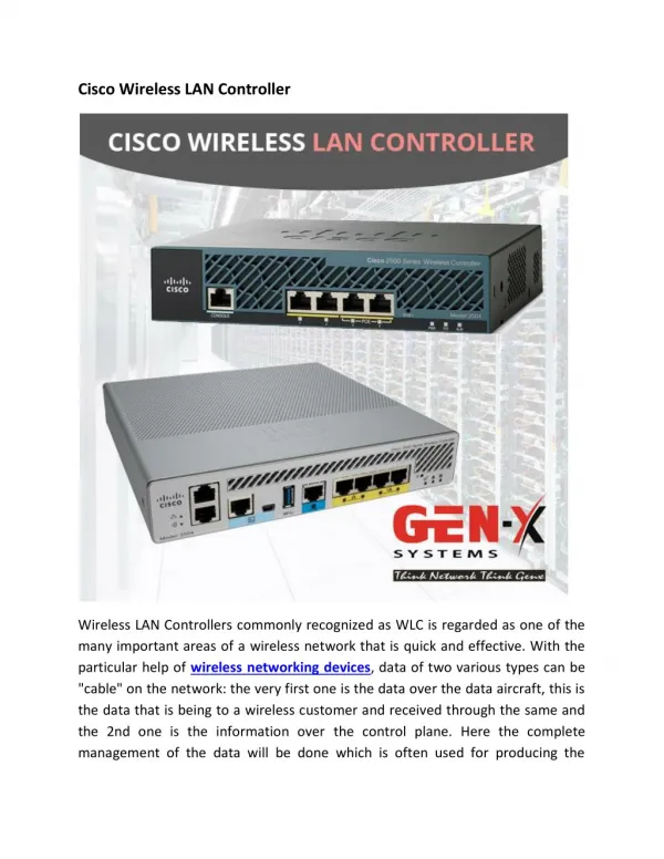 Cisco Wireless LAN Controller