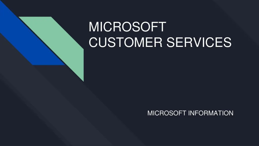 microsoft customer services