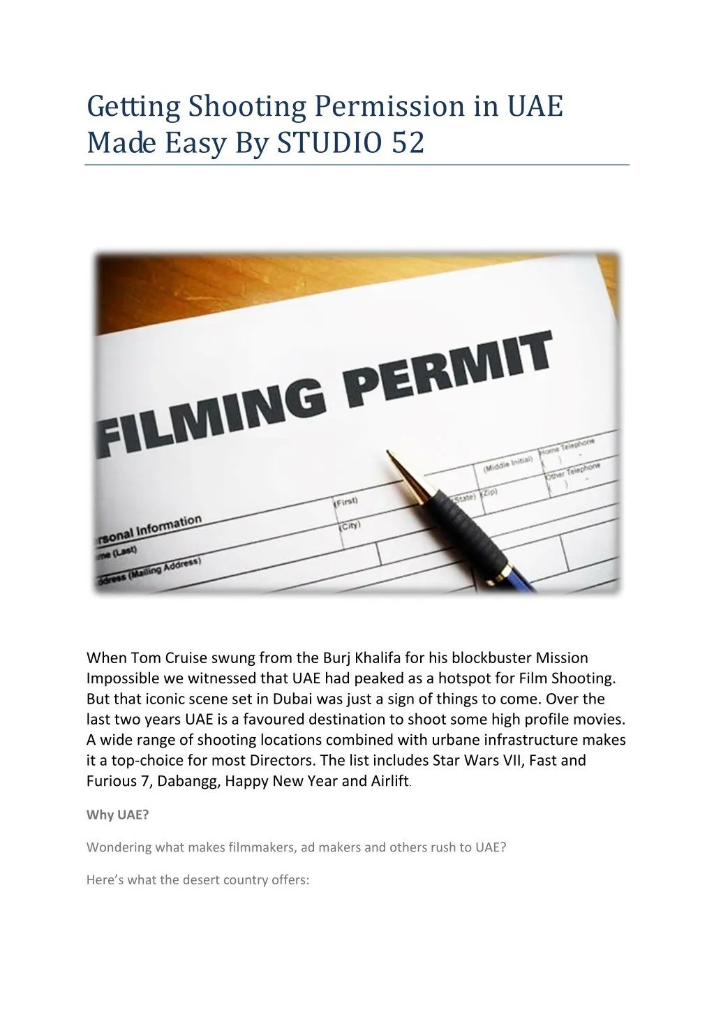 getting shooting permission in uae made easy