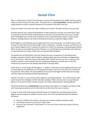 Dental Clinic - slide 1