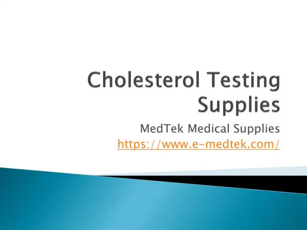 Buy Cholesterol Testing Kit & Devices | Medical Supplies