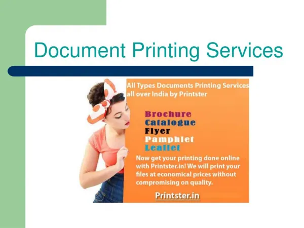 Document Printing Services in all over India