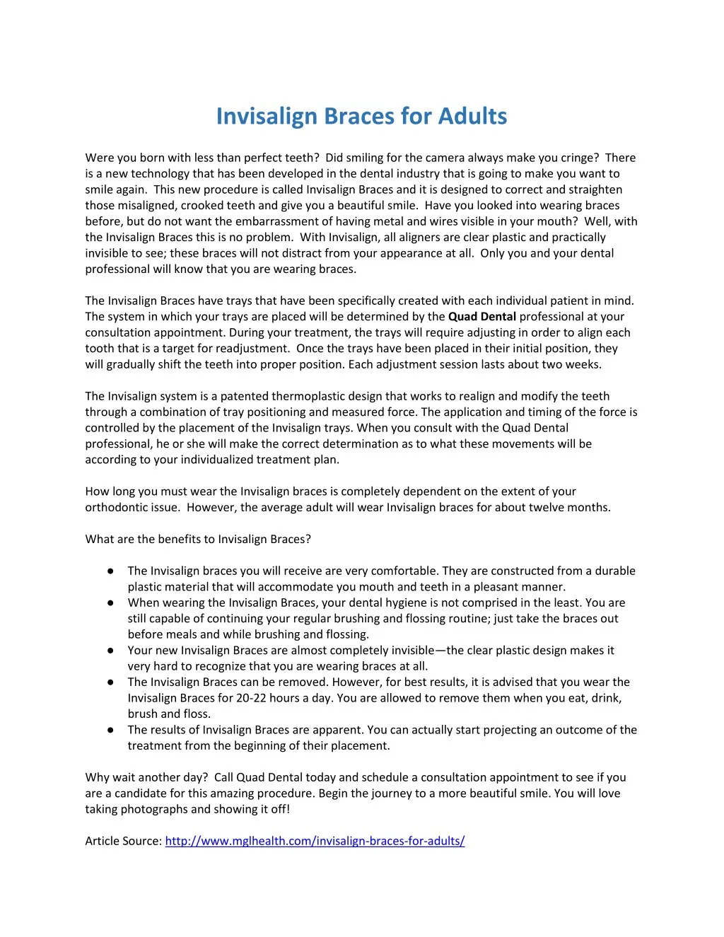 invisalign braces for adults