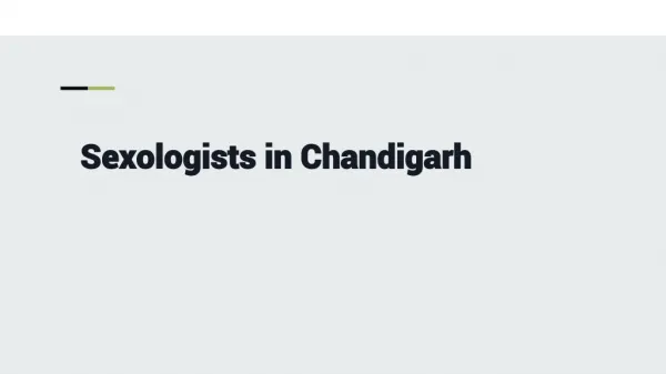 Sexologists in Chandigarh