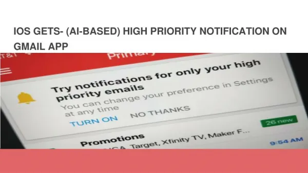 iOS gets- (AI-Based) high priority notification on GMAIL APP