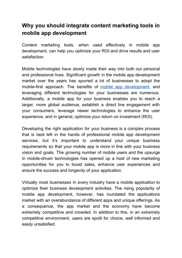 why you should integrate content marketing tools