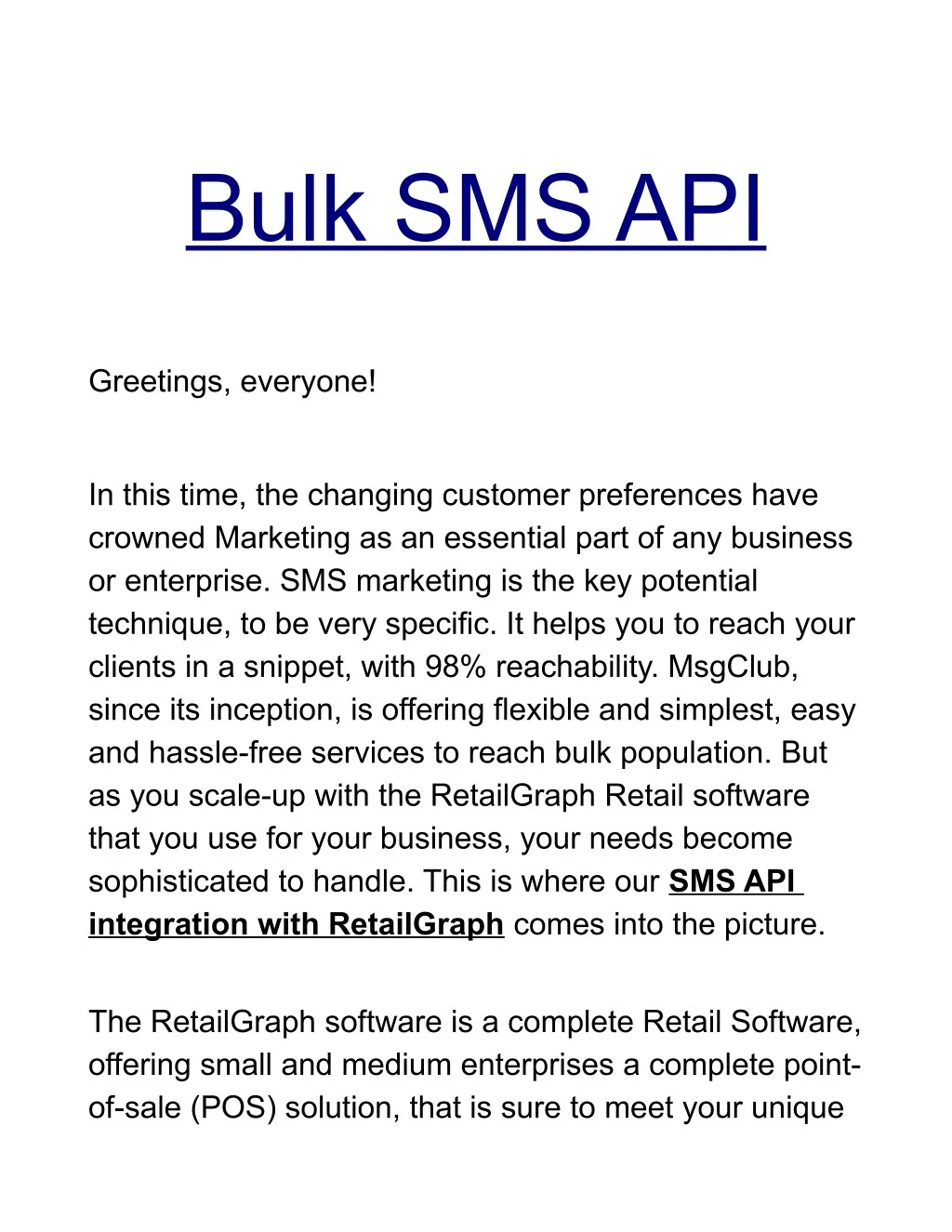 bulk sms api