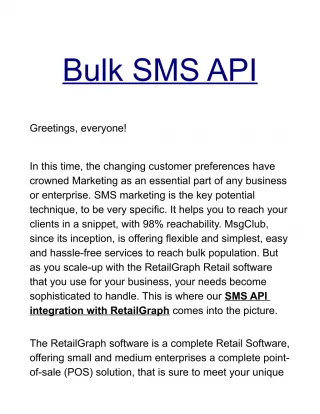 Bulk SMS API Provider in India - slide 1