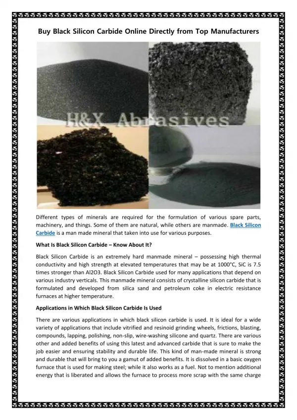 Black Silicon Carbide