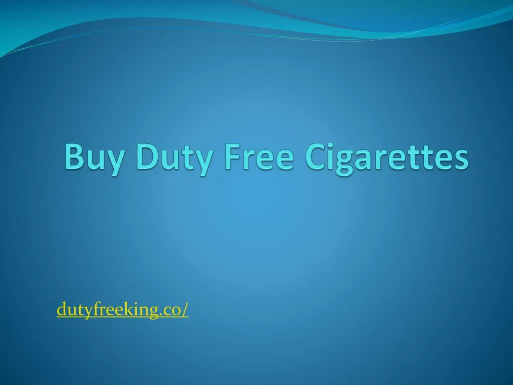 buy duty free cigarettes