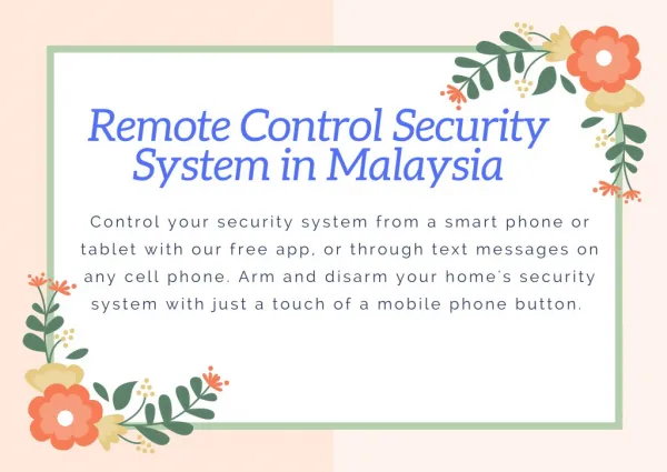 Remote Control Security System in Malaysia