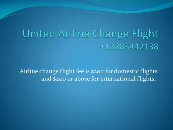 United airline change flight