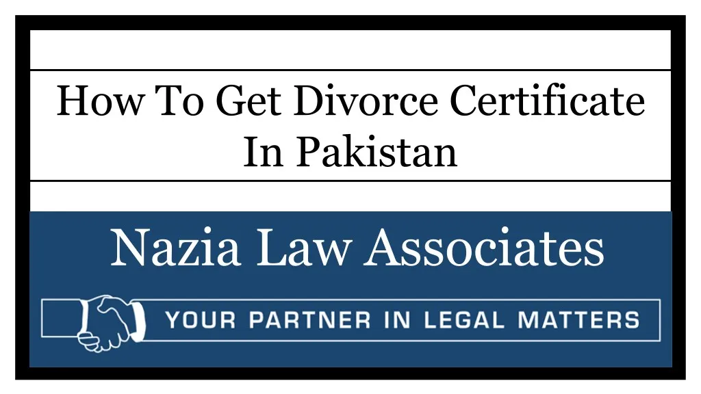 how to get divorce certificate in pakistan